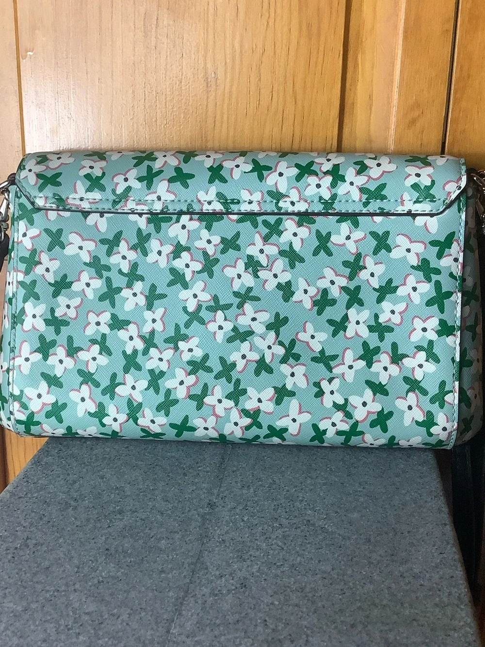 kate spade Mint Green Floral Chain Crossbody Bag